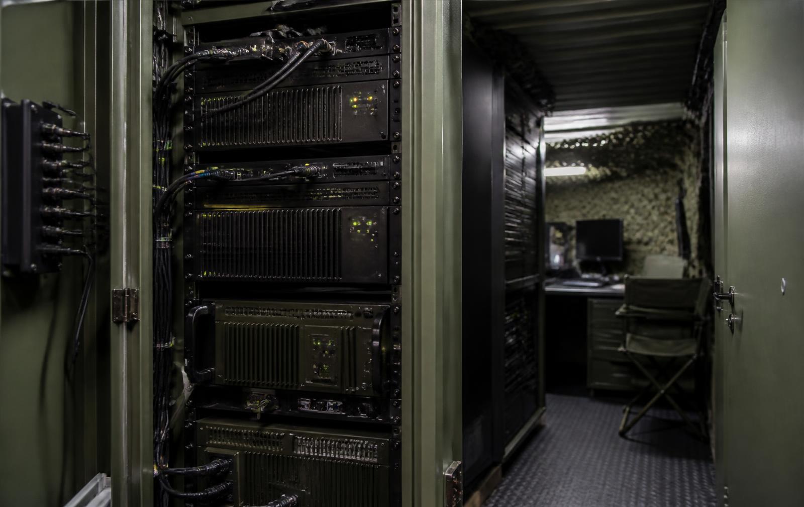 Deployable edge compute shelter for sovereign on-premise AI fire control inference